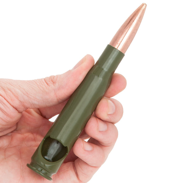 50 Caliber Bullet Bottle Opener in Olive Drab