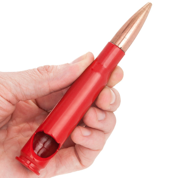 50 Caliber Bullet Bottle Opener in Red