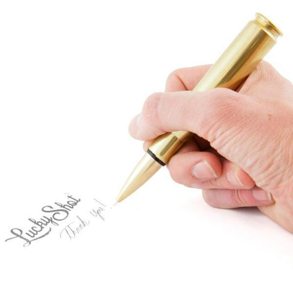 50 Caliber Bullet Twist Pen in Brass